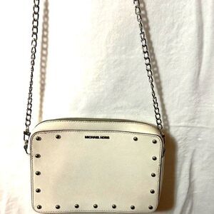 MICHAEL KORS  Sandrine Stud Saffiano Leather CROSSBODY